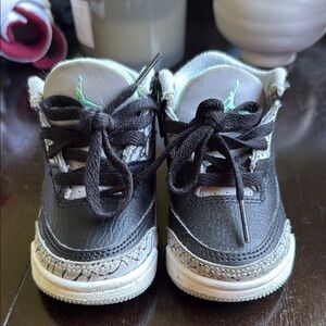 Jordan Kids Black and White Sneakers